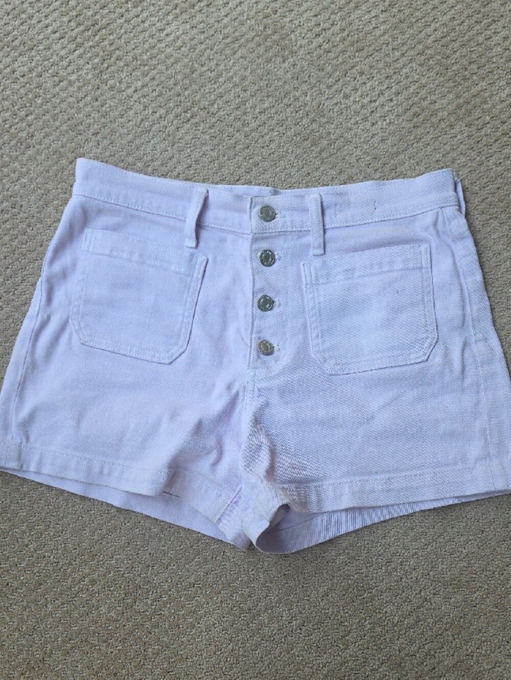 J. Crew Jeans High-Rise Violet Denim Shorts with Patch Pockets